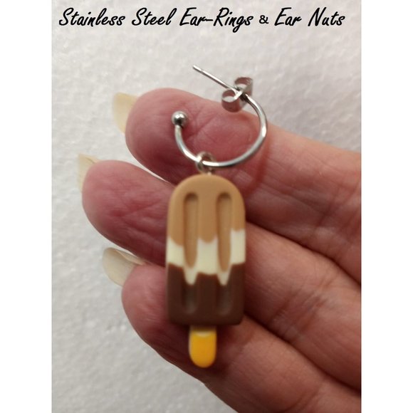 5/$20 Sweet Donut Ice Cream Party Interchangeable Charm Earrings-5 Pairs in Set - Picture 2 of 7